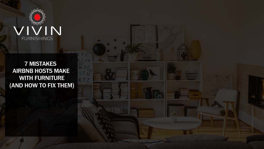 Stylish Airbnb living room setup with modern furniture designed for guest comfort and aesthetic appeal