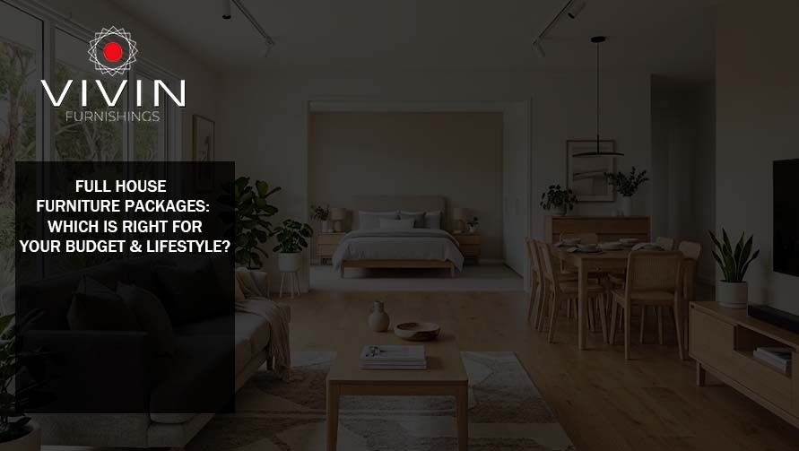 Full house furniture package with coordinated living room, dining, and bedroom furniture for Australian homes