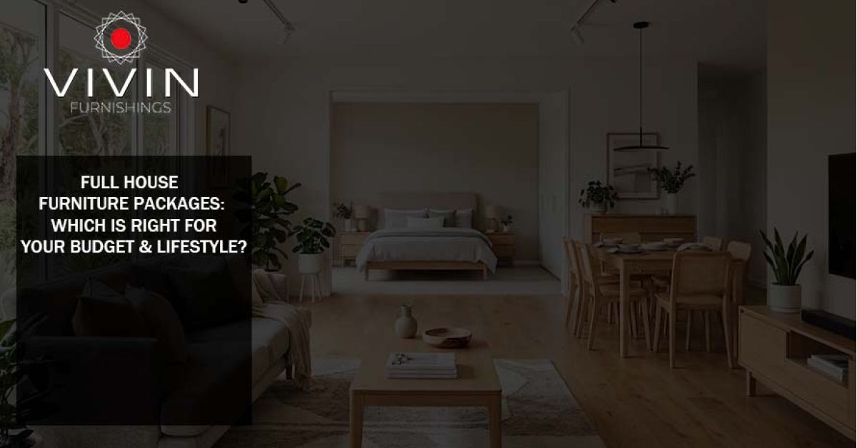 Full house furniture package with coordinated living room, dining, and bedroom furniture for Australian homes
